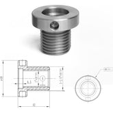 1"x8TPI Female to 1-1/4"x8TPI Male Thread Adaptor for Woodworking Lathe Headstock Spindle Woodturning.